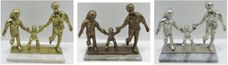 Escultura de Alumínio Família Menino 22,5x21cm - Entre Casa