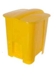 LIXEIRA PEDAL 15LTS AMARELO 827