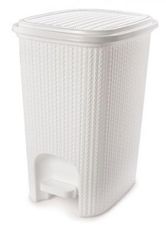Lixeira com Pedal Trama 12L Branca - Plasútil