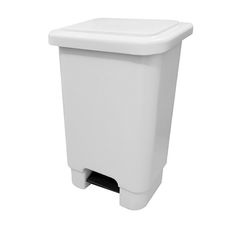 Lixeira Com Pedal Acionamento Metálico 75 Litros Branca - Marfinite
