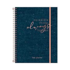 Agenda Espiral Planner Permanente Cambridge Denim Tilibra