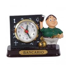 Bancario Relogio Decor 8cm