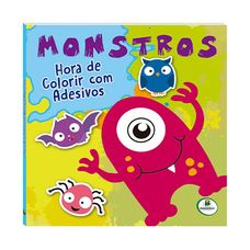 LIVRO HORA DE COLORIR C/ADESIVOS MONSTROS