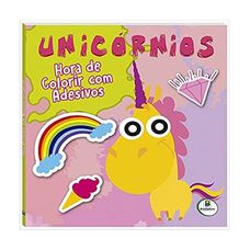 LIVRO HORA DE COLORIR C/ADESIVOS UNICORNIOS