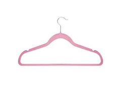 Cabide Fixel Kids Rosa 28cm - 10 Unidades