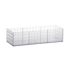 Organizador de Acrílico Empilhável Quadratta Cristal 32x11,5x8cm - Paramount