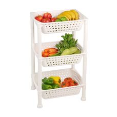 Fruteira com 3 Bandejas Branca - Ordene
