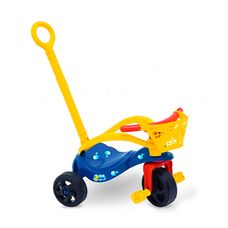 TRICICLO PEIXINHO C/EMPURRADOR/PROTECAO/CESTINHA 7498 - XALINGO