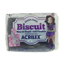MASSA P/BISCUIT 90G PRETO 520 ACRILEX