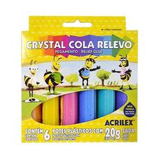 Cola Crystal Relevo Jelly C/6 Cores 02306