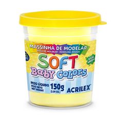 MASSA MODELAR SOFT 150G AMARELO BEBE 073150808 ACRILEX