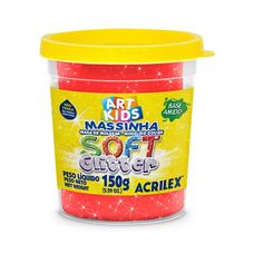 Massa Modelar Soft Glitter 150g Vermelho 073610205