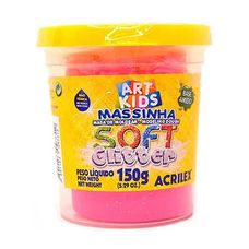 Massa Modelar Soft Glitter 150g Rosa Mar.073610226
