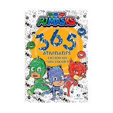 LIVRO 365 ATIVIDADES E DESENHOS P/COLORIR PJ MASKS