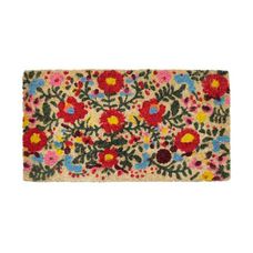 TAPETE KERALA 33X60CM BLEACHED FLOREIRO - ASIA TEX