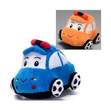 CARRO DE PELUCIA C/CHOCALHO 3 CORES - unik toys