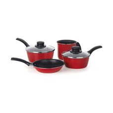 Conjunto de Panelas Antiaderente 4 Peças Essencial Vermelha - Multiflon