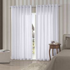 CORTINA RUSTICA 3,60X2,50 PANTEX BRANCO - BELLA JANELA