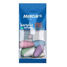 Borracha Ponteira Mercur Blister com 6 Unidades – Colorida e Branca