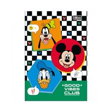Caderno Brochura Capa Dura 1/4 Mickey 80F - Tilibra - Capas Sortidas
