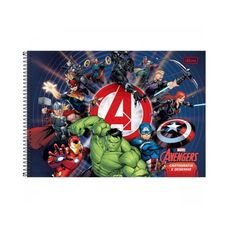 Caderno Cartografia e Desenho Espiral C/D Avengers 80F - Tilibra - Capas Sortidas