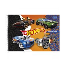 Caderno Cartografia e Desenho Espiral C/D Hot Wheels 80F - Tilibra - Capas Sortidas