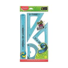 Kit Régua 30cm + Esquadros 45° e 60° + Transferidor 180° Twist - Maped