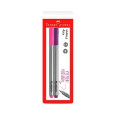 Caneta Grip Ponta Ultra Fina C/2 Rosa e Roxo