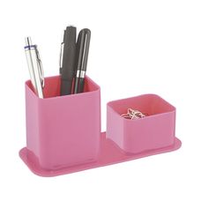 Porta Canetas Duplo Rosa - Dello