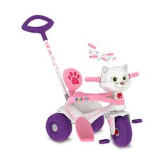 TRICICLO PASSEIO E PEDAL TONKINHA GATINHA - BANDEIRANTE