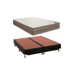 Kit Colchão Light Sup.poc+base Camu Pto 158x198x30
