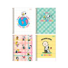 Caderno Espiral C/D Universitário 10 Matérias Snoopy 160F - Tilibra - Capas Sortidas