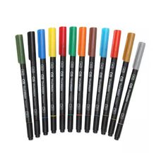 Caneta Pincel Dual Brush Aquarelável Sortida Cis