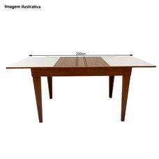 Mesa Paris Retangular 140x79cm Mogano - Lanes Móveis