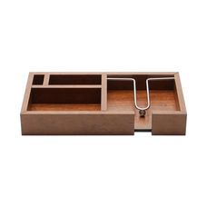 ORGANIZADOR MADEIRA PARA CAFE COM PORTA GUARDANAPO 29X15X5CM