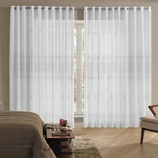 CORTINA PRATIKA 3,60X2,50 BORDADA SORT 01 - BELLA JANELA