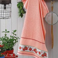 Pano de Copa para Bordar 45x70cm Jacquard Picnic Morangos - Dohler