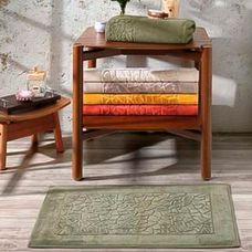 Toalha Para Piso Felpudo Jacquard Confort Verde - Dohler