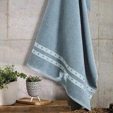 TOALHA DE BANHO JACQUARD PREMIUM FJ6702 AZUL - DOHLER