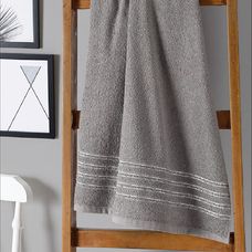 TOALHA DE BANHO FELPUDO JACQUARD PREMIUM FJ6730 CINZA - DOHLER