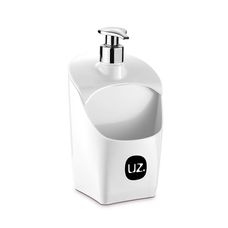 Porta Detergente com Suporte para Esponja Branco Uz