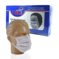 MASCARA BRANCA DESCARTAVEL COM 25 UNIDADES - SANTA CLARA