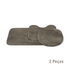 JOGO PARA BANHEIRO 2 PEÇAS PLUSH INOVE LISO TAUPE - HEDRONS