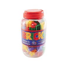 Blocos de Montar Bricks 100 Peças - Pais e Filhos