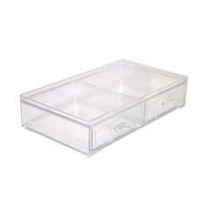 Caixa Organizadora de Acrílico Com 2 Gavetas 21,5x12,5x5cm - Paramount