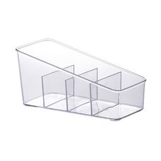Organizador de Acrílico Diamond Com Divisórias 27x13x13cm Cristal - Paramount