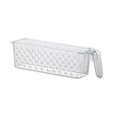 Cesto Organizador de Acrílico Com Alça 28x8x8cm Cristal - Paramount