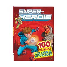 LIVRO P/COLORIR E ATIV.SUPER HEROIS 100PG