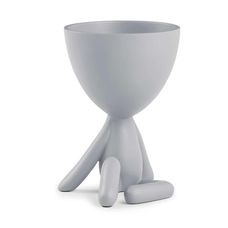 Vaso Bob Sentado Cinza