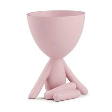 Vaso Boneco Bob Cinza em Poliresina